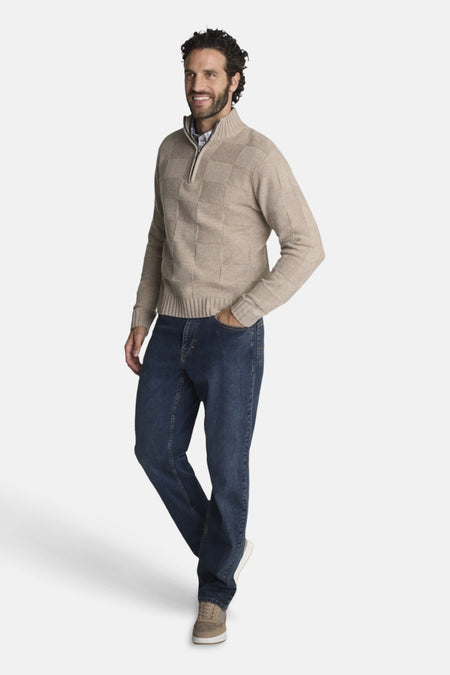 Polo met lange mouwen - beige