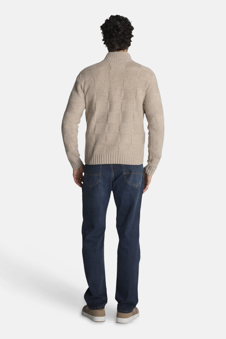 Polo à manches longues - beige
