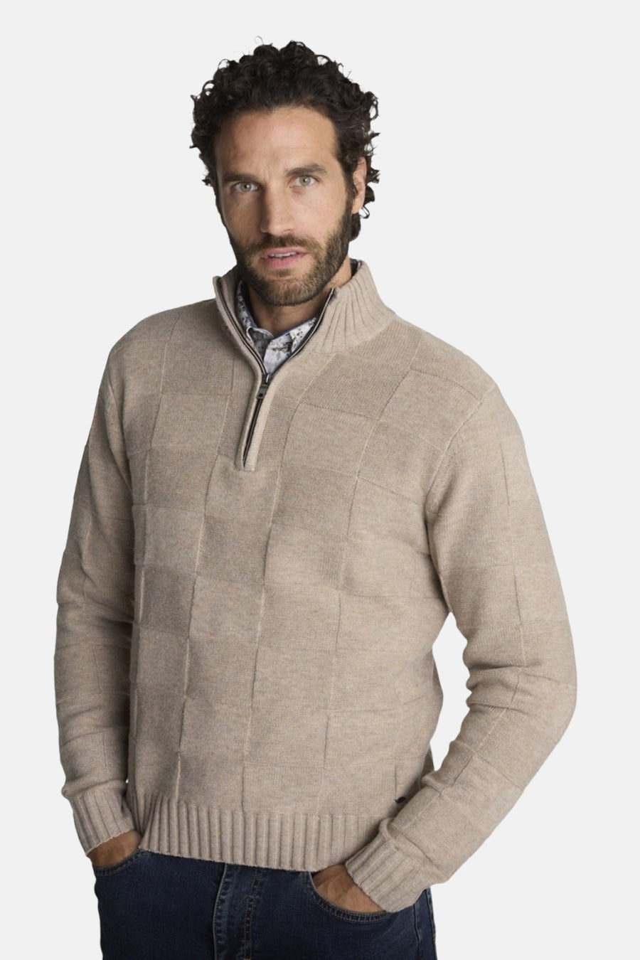 Polo à manches longues - beige