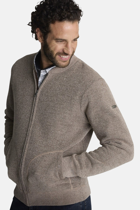 Trui met V-hals beige - DELAHAYE