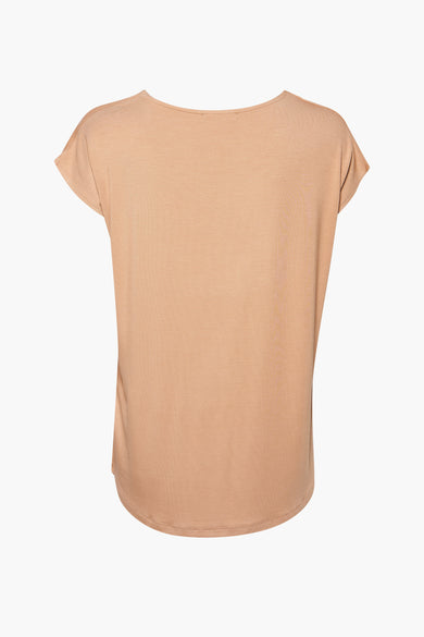Top uni manches courtes Beige - More & More