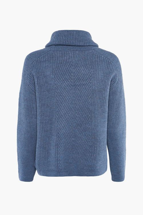 Pull col montant Bleu - More & More