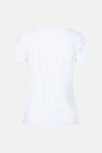 T-shirt blanc à manches courtes de MORE & MORE, uni, sur fond neutre.