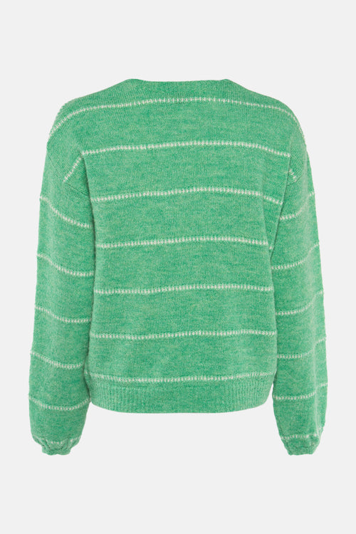 Trui met V-hals Groen - More & More