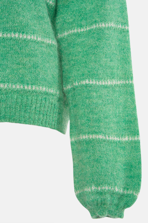 Trui met V-hals Groen - More & More