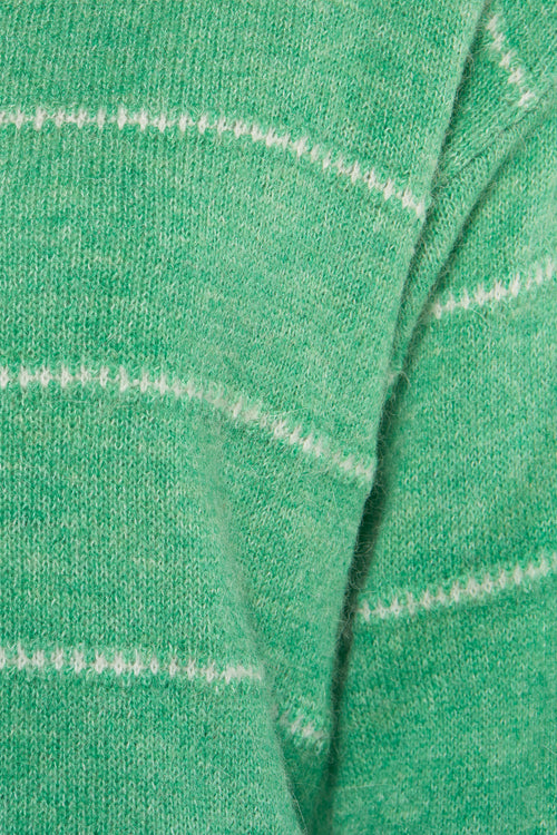 Trui met V-hals Groen - More & More