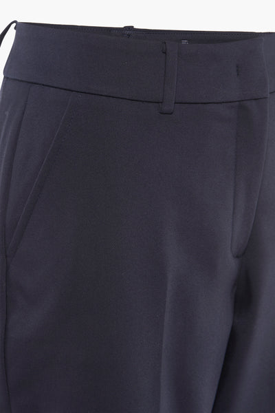 Pantalon bleu de MORE & MORE, avec une poche latérale nette et une ceinture élégante.
