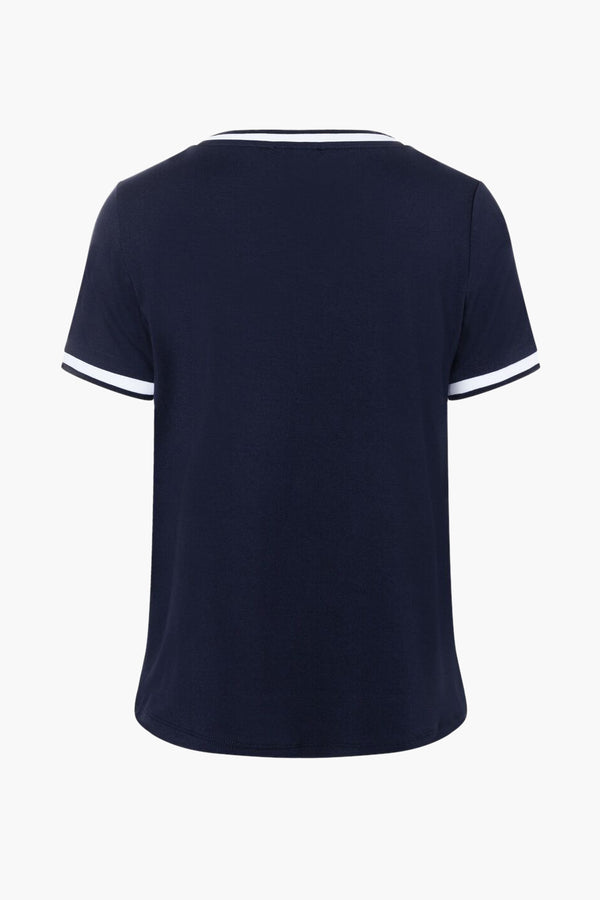 Top uni manches courtes Bleu - More & More