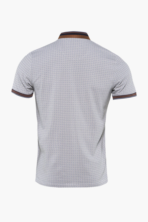 Heren tops polo korte mouw Blanc - DELAHAYE