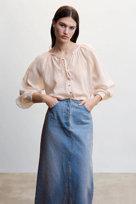 Blouse &agrave; manches longues - rose