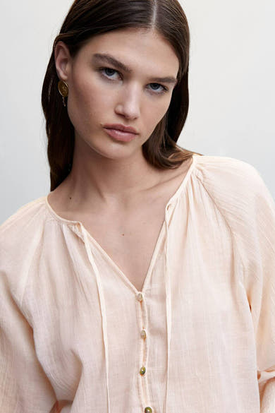 Blouse met lange mouwen - roze