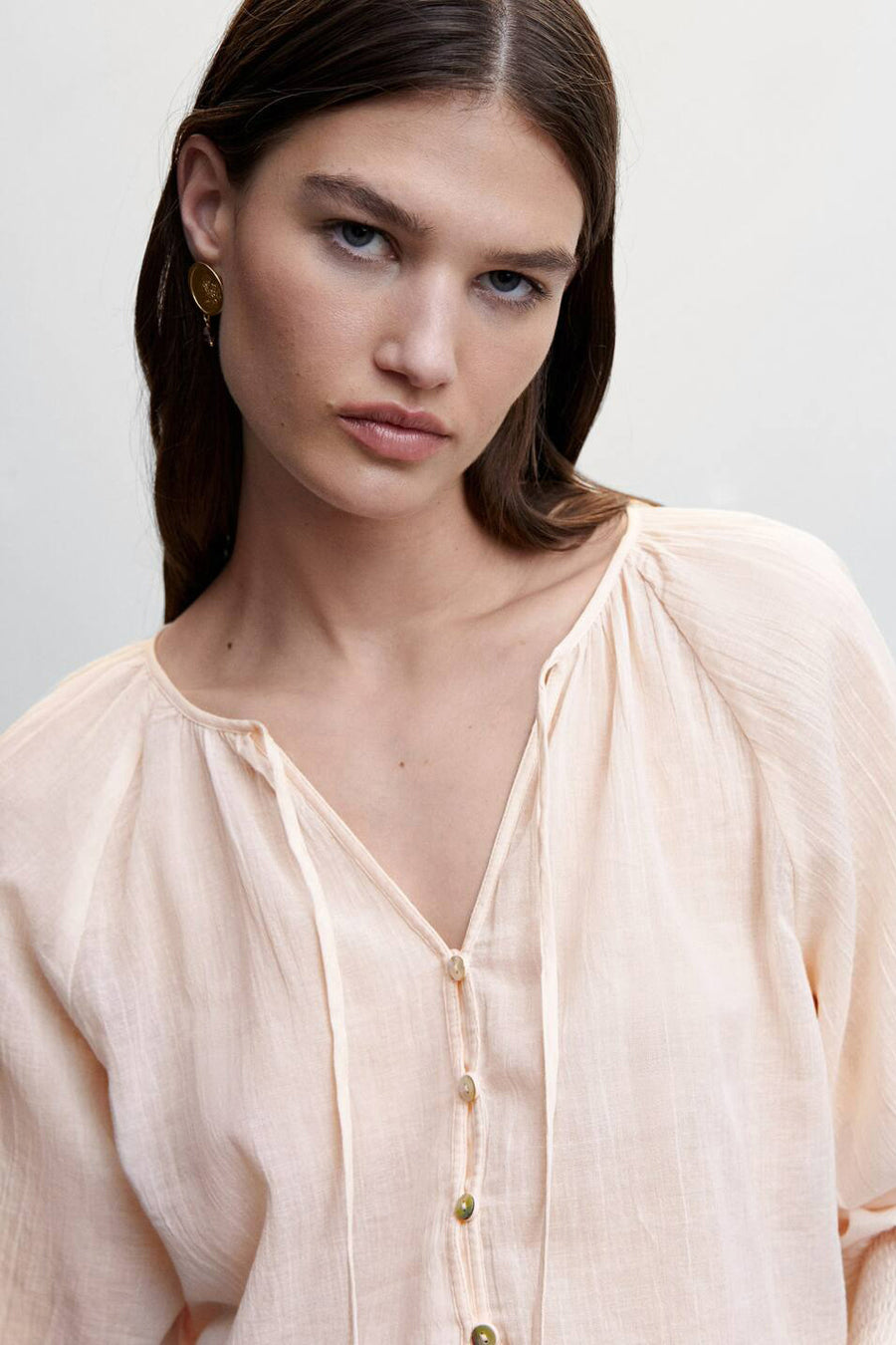 Blouse met lange mouwen - roze