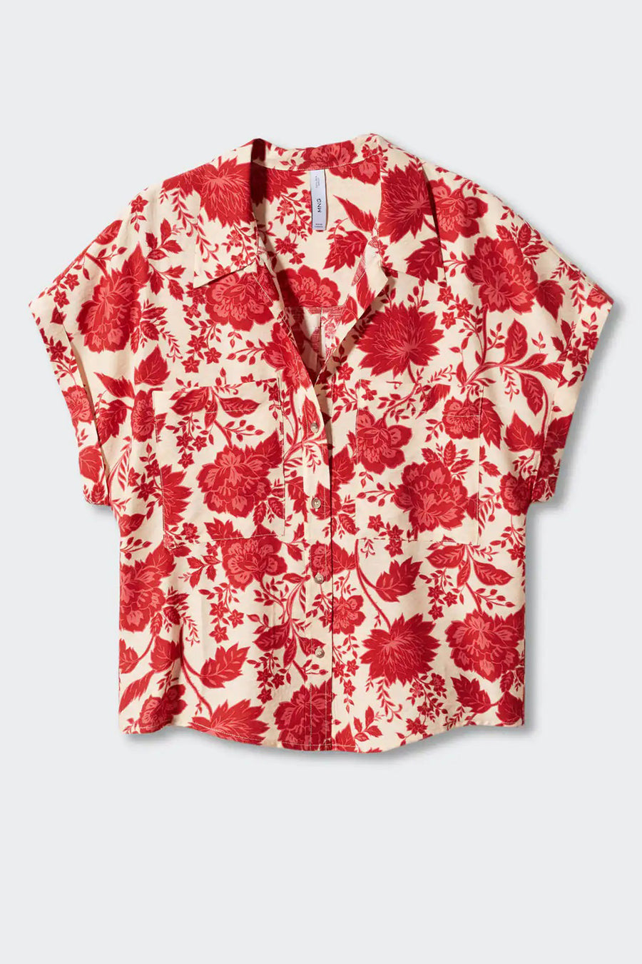 Chemise &agrave; manches courtes - beige