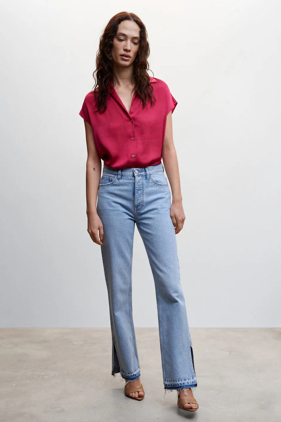 Hemd met lange mouwen - rood