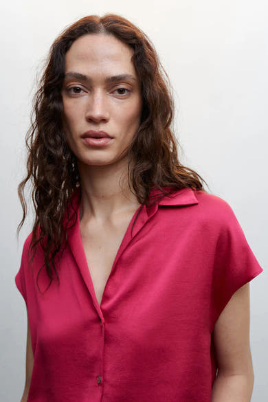 Hemd met lange mouwen - rood