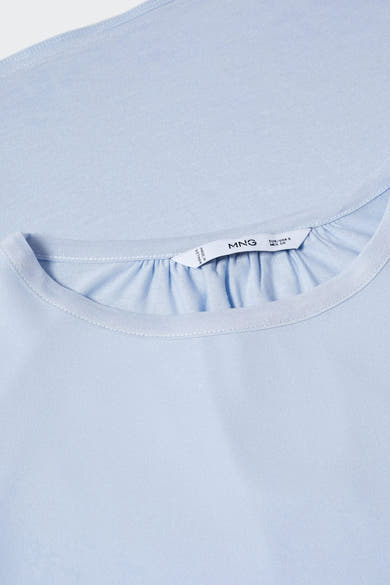 Blouse &agrave; manches courtes - bleu