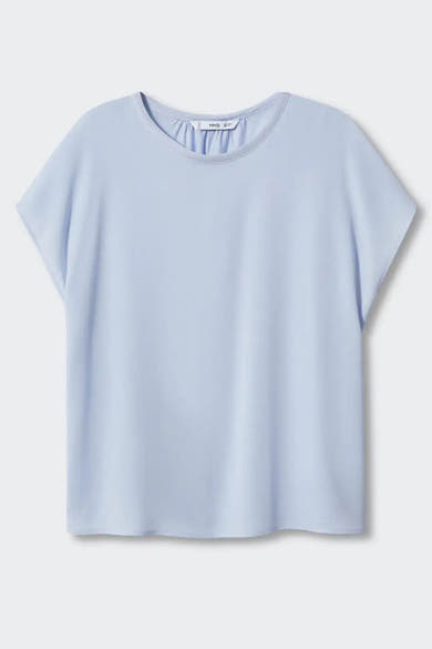 Blouse &agrave; manches courtes - bleu