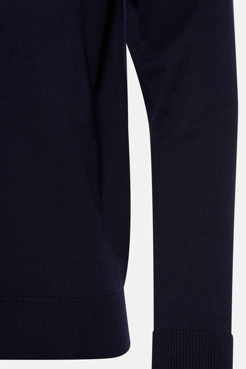 Pull col rond Bleu - DELAHAYE