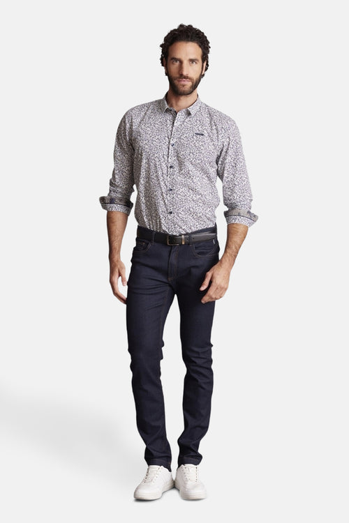 Heren jeans jeans divers DARK BLUE DENIM - DELAHAYE
