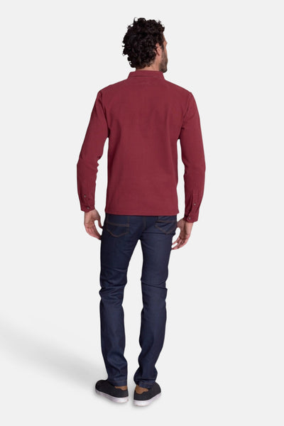 Polo met lange mouwen - Rood