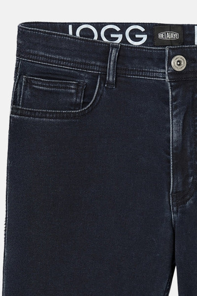 Pantalon bleu de DELAHAYE, avec poche gousset et logo sur la ceinture intérieure.
