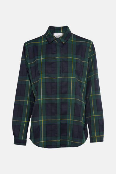 Chemise à manches longues à carreaux, multicolore de Terra di Siena, avec col et manches longues.