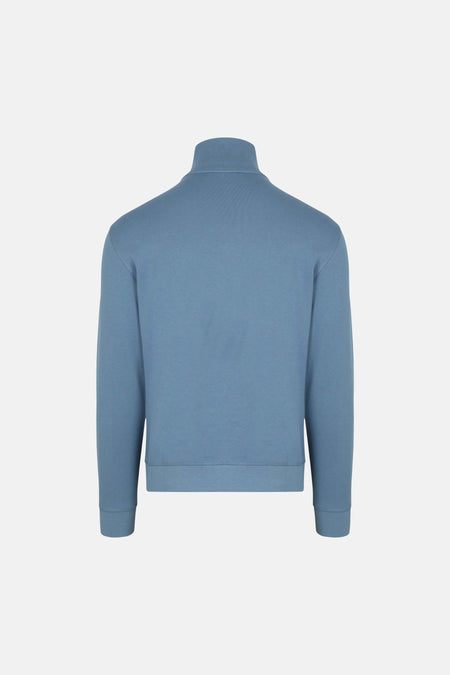 Sweat col O - bleu