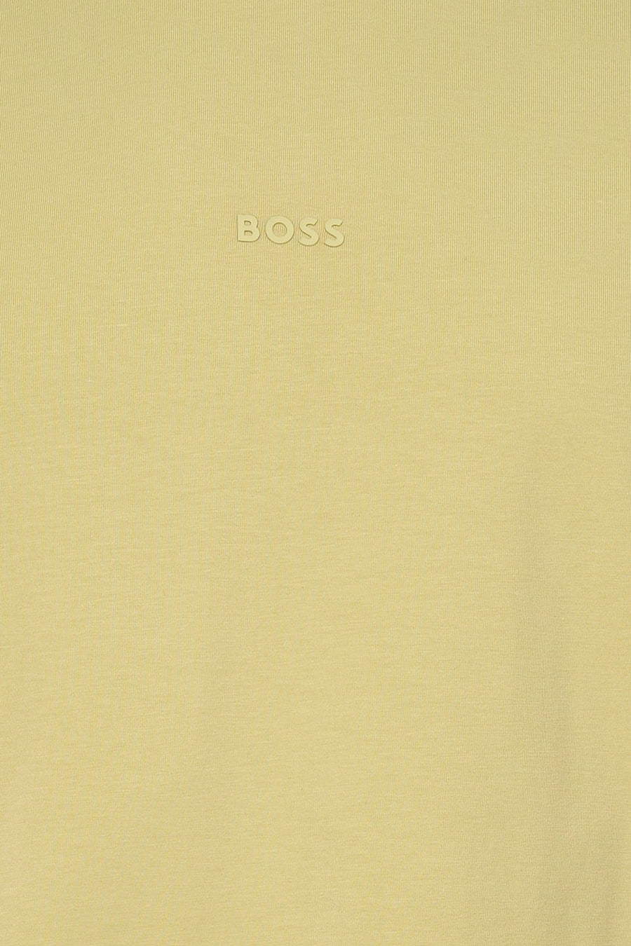 Groen T-shirt met korte mouwen van BOSS ORANGE, met een subtiel textuur effect en een toon-op-toon logo.