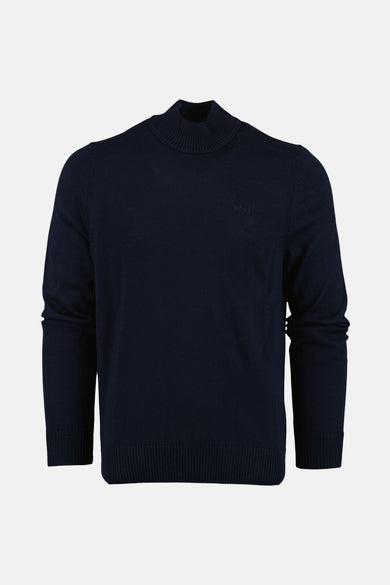 Pull met rolkraag - blauw