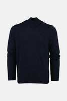 Pull met rolkraag - blauw