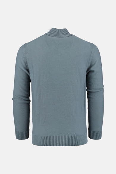Blauwe coltrui van BOSS ORANGE, met een fijne gebreide textuur.