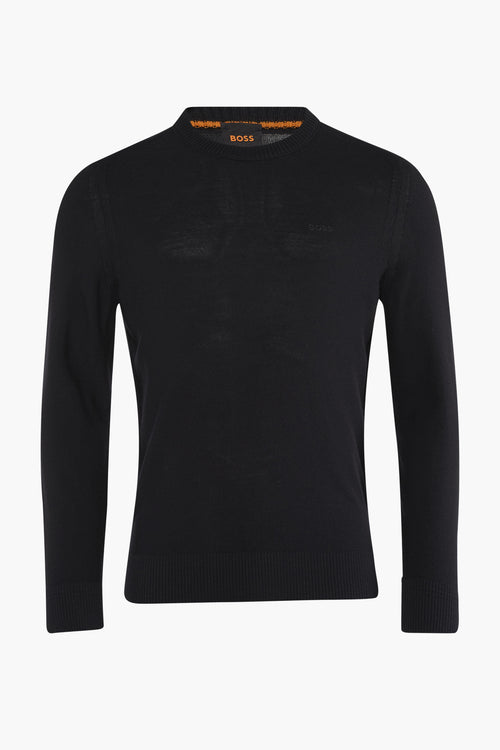 Pull col rond Noir - BOSS ORANGE