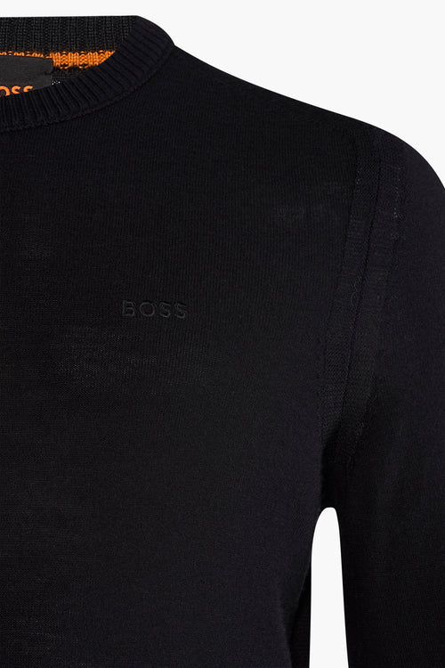 Pull col rond Noir - BOSS ORANGE