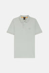 Grijze polo van BOSS ORANGE, met een klassieke kraag en een discreet logo op de borst.