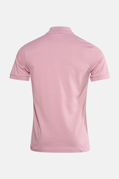 Polo rose à manches courtes de BOSS ORANGE, vue de dos, en maille piquée.