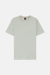 T-shirt à manches courtes gris par BOSS ORANGE avec logo discret sur la poitrine.
