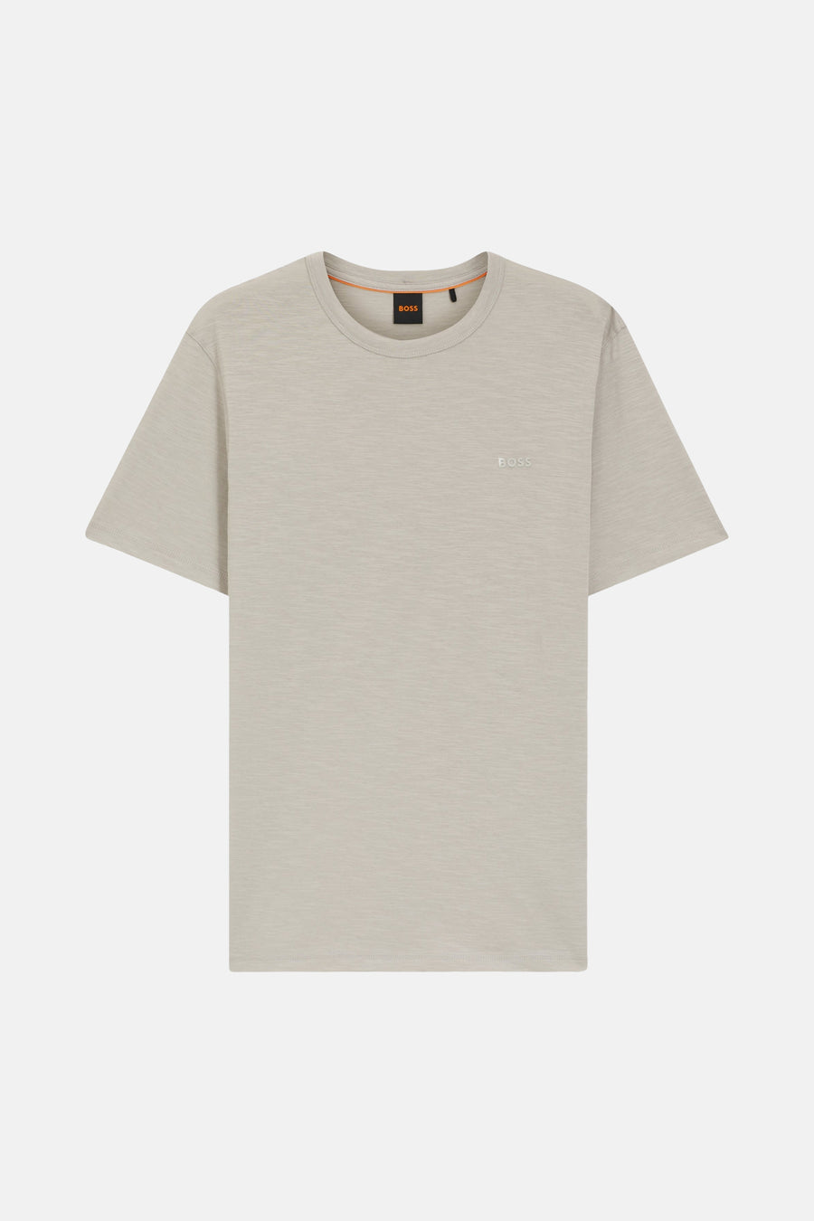 T-shirt à manches courtes gris de BOSS ORANGE avec logo brodé discret.