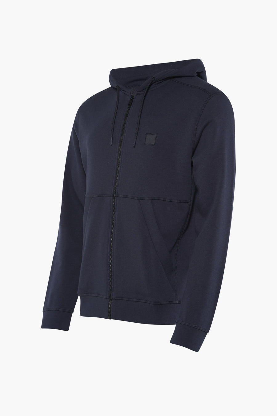 Sweat à capuche bleu de BOSS ORANGE avec fermeture éclair et capuche.