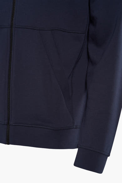 Sweat à capuche bleu de BOSS ORANGE, avec fermeture éclair et poche kangourou