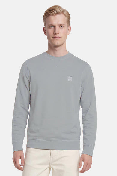 Sweat col O - gris