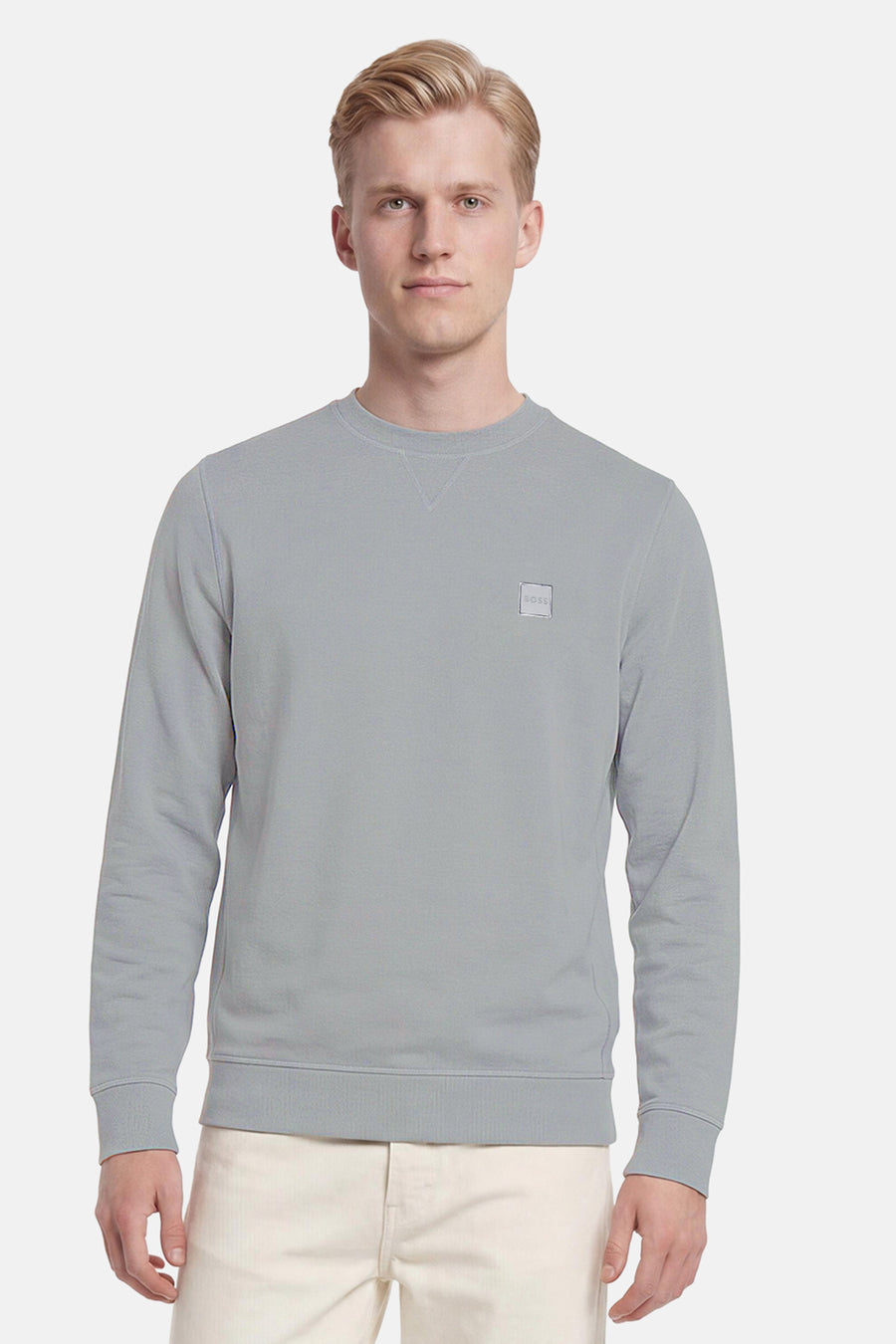 Sweat col O - gris