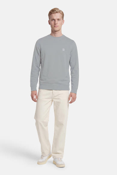 Sweat col O - gris
