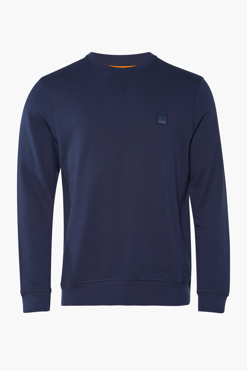 Sweat col rond Bleu - BOSS ORANGE