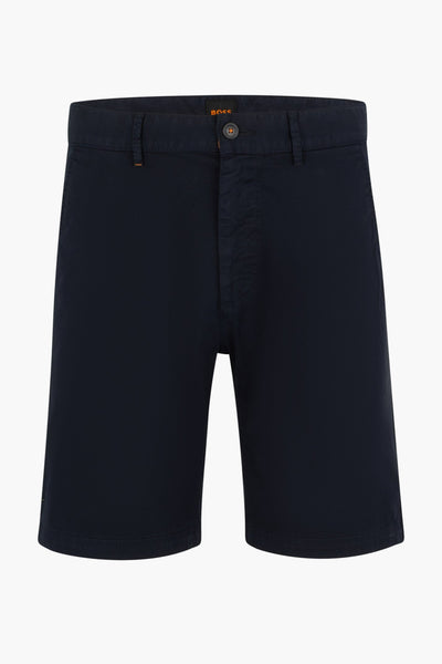 Blauwe bermudabroek van BOSS ORANGE, effen, met een knoopsluiting.