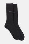 Chaussettes courtes grises de BOSS ORANGE, avec motif tissé subtil.

