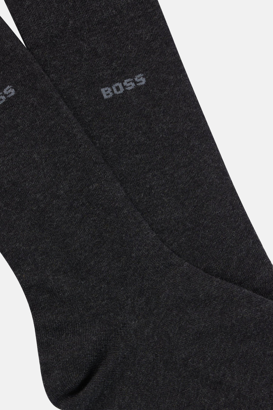 Chaussettes courtes grises de BOSS ORANGE avec le logo de la marque tissé sur le côté.
