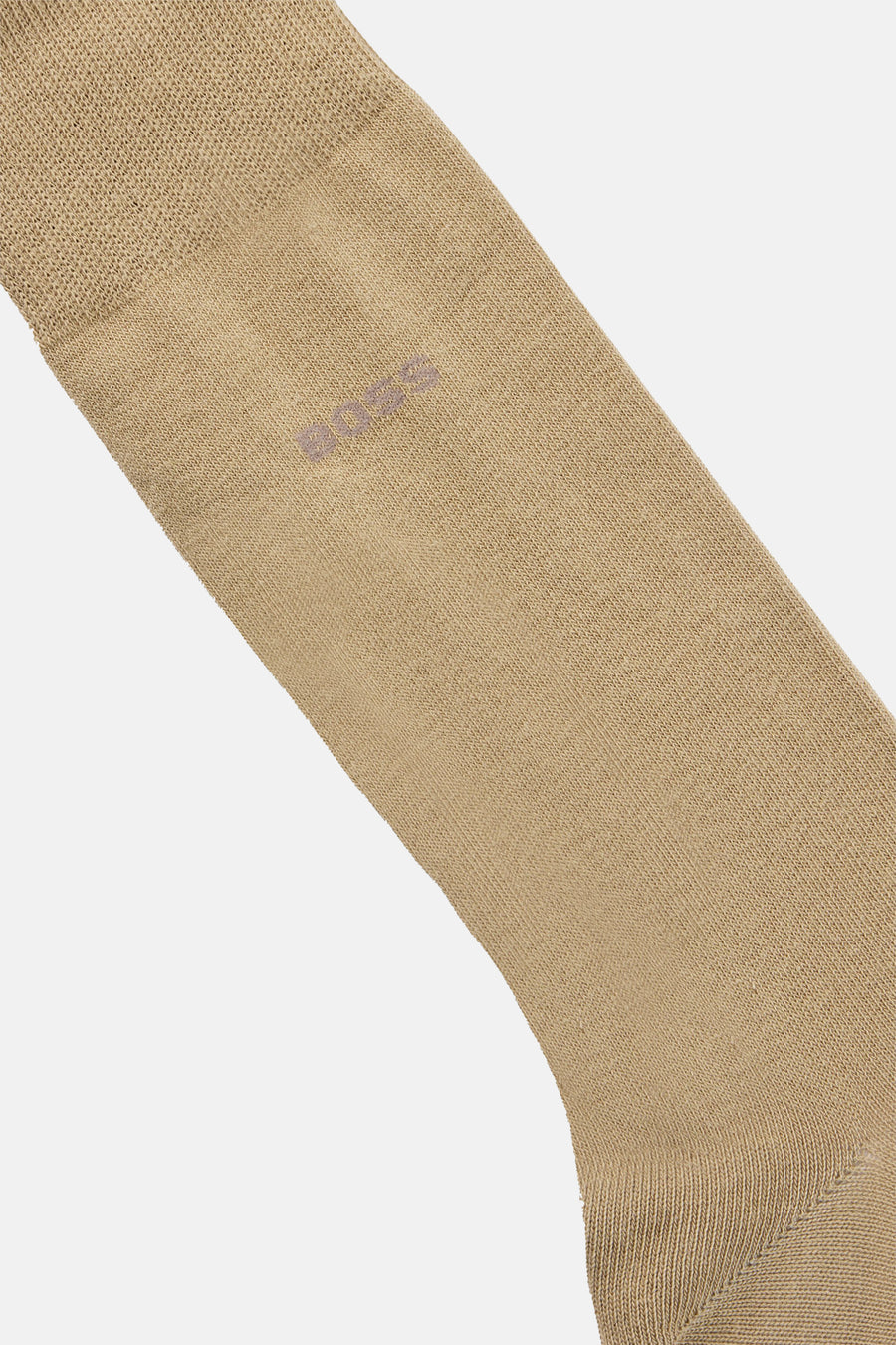 Chaussettes courtes beige de BOSS ORANGE, en maille côtelée avec logo discret.
