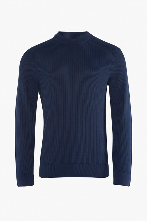 Pull col rond Bleu - BOSS ORANGE