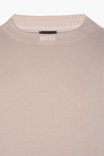 Sweater met ronde hals Beige - BOSS ORANGE