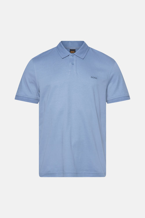 Heren tops polo korte mouw Bleu - BOSS ORANGE